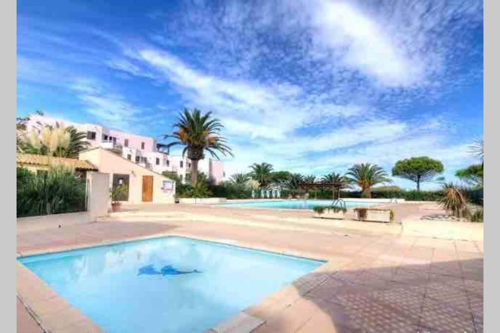 Bord de plage avec grande piscine Saint-Cyprien  Extérieur photo