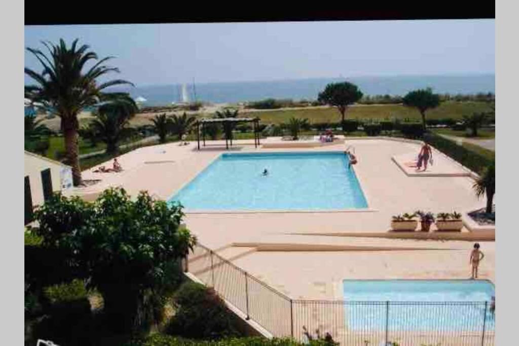 Bord de plage avec grande piscine Saint-Cyprien  Extérieur photo